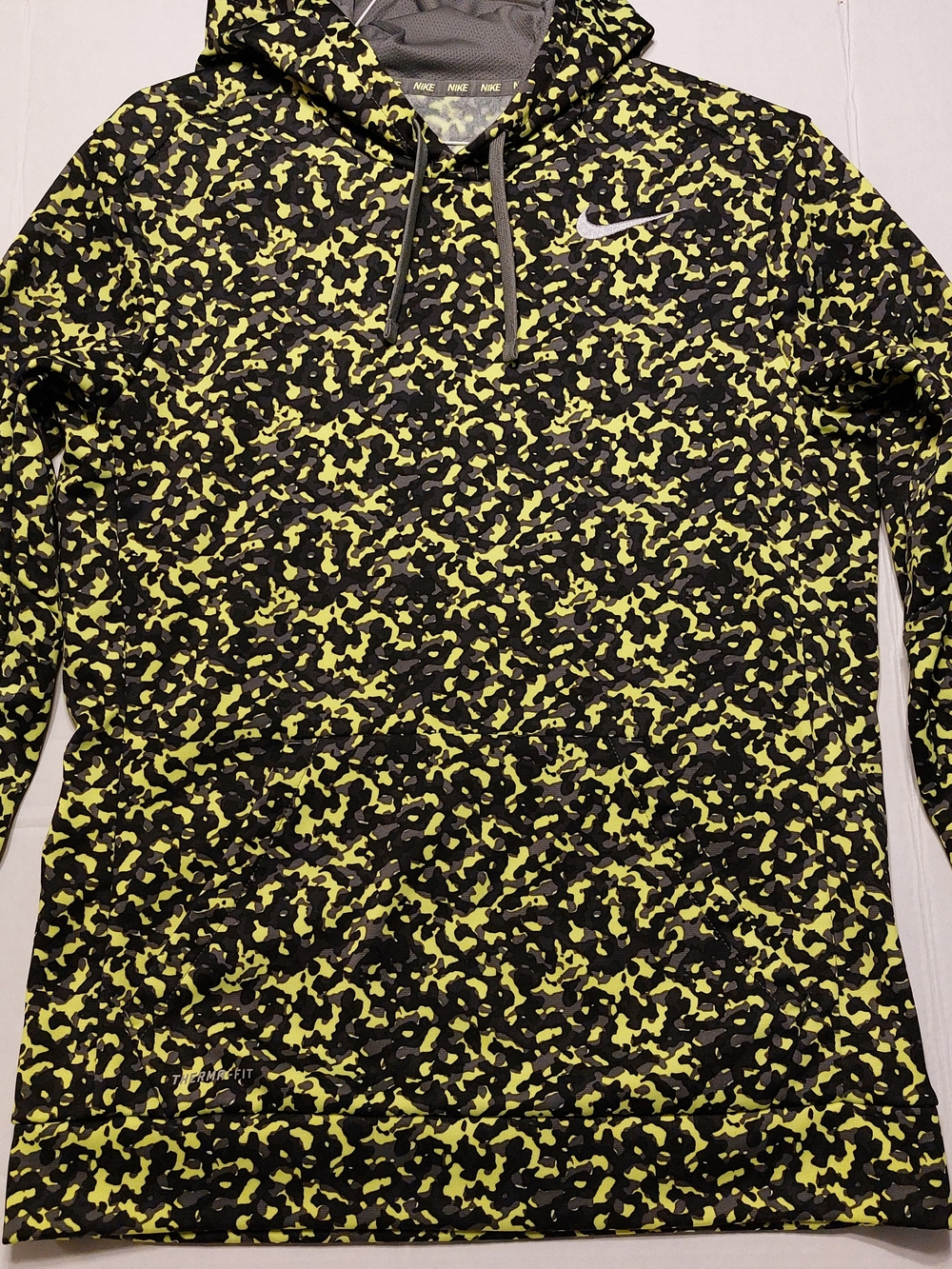 Nike Yellow & Black Camo Hooded Pullover